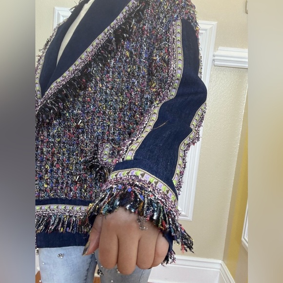 NWOT Multicolor Tweed Women Jacket - Picture 12 of 13
